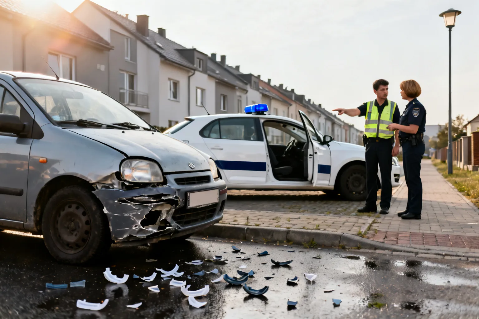 43-latek zatrzymany po kolizji w Uwielinach — kradzione auto i blisko 3 promile