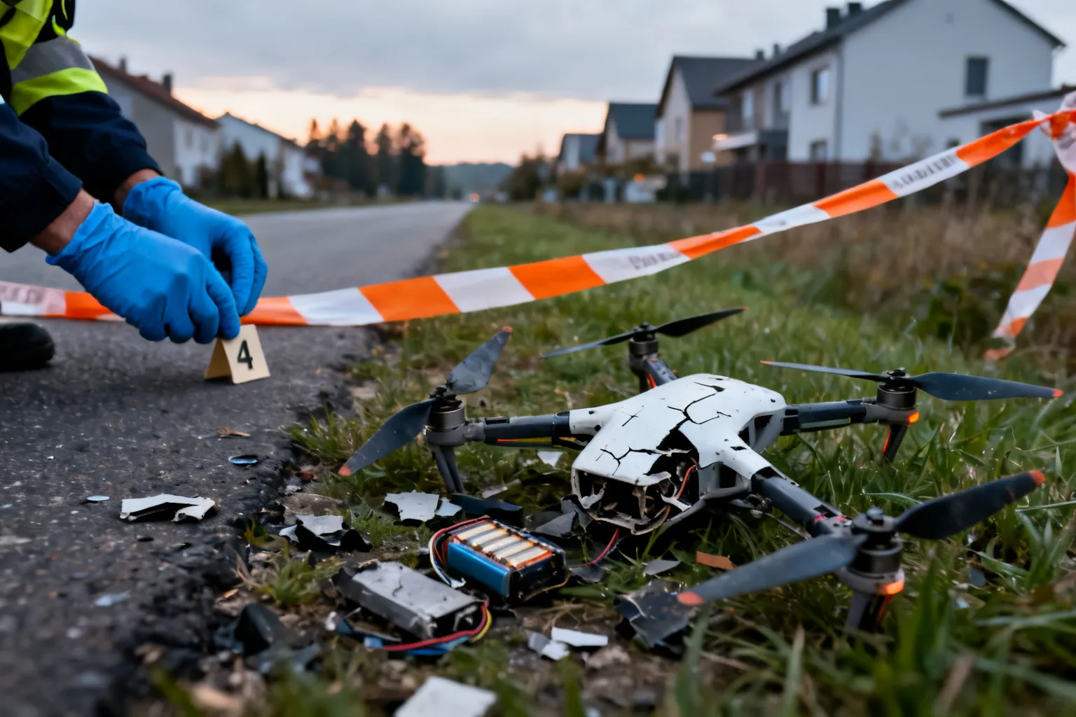 Ćwiczebny dron spadł Józefów pod Warszawą — nikt nie ucierpiał