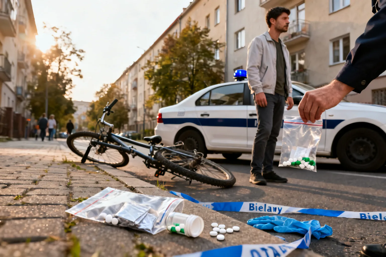 Rowerzysta zatrzymany na Bielanach z ponad 140 g narkotyków