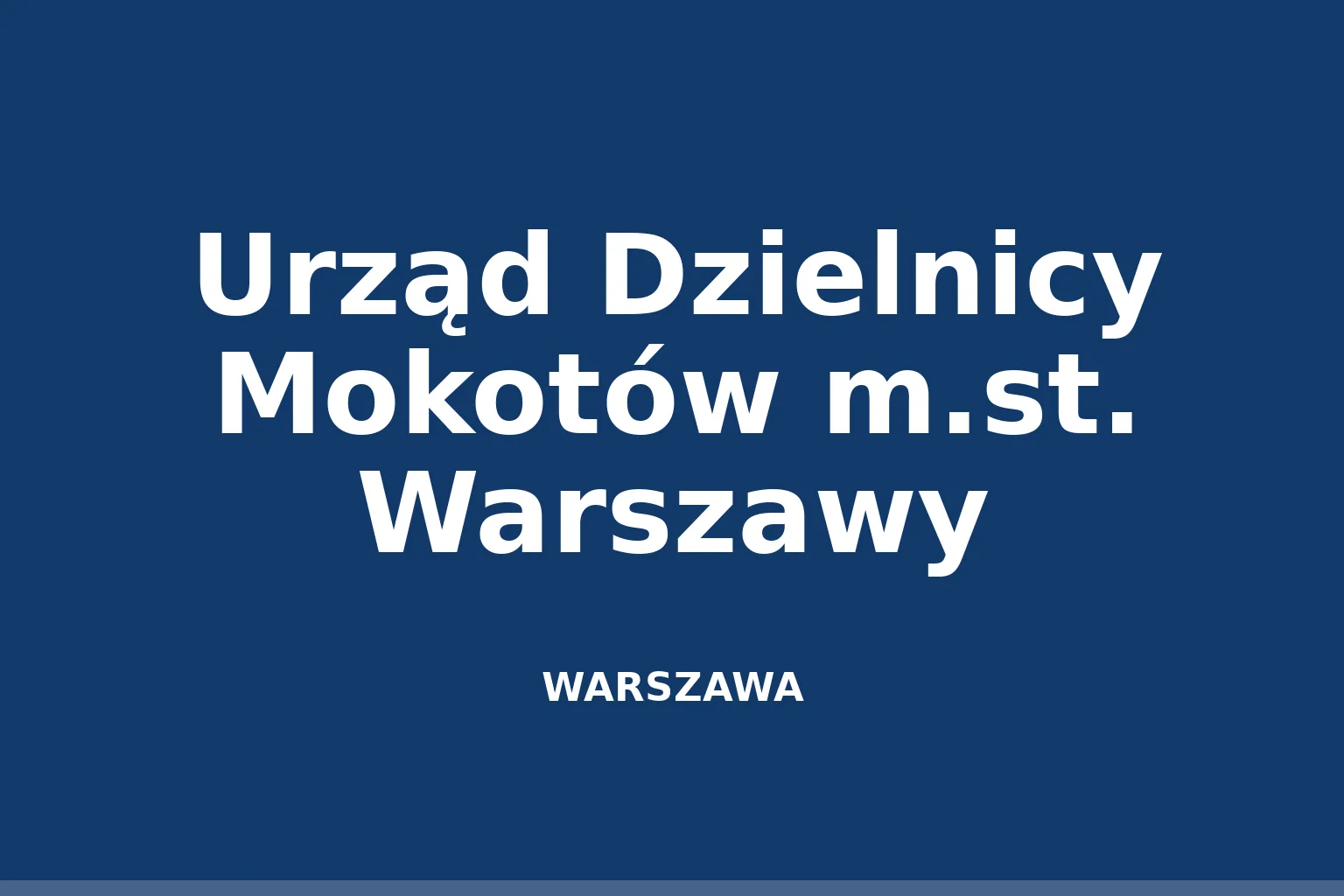 Urząd Dzielnicy Mokotów m.st. Warszawy